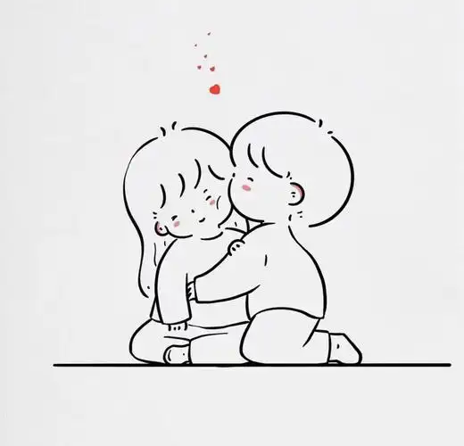 一男一女好看的图片简笔画,简笔画情侣人物一男一女图片