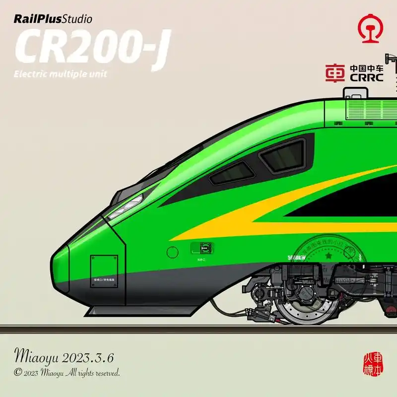火车标本系列|cr200j动集动车组.这个是一代非鼓型,株厂 - 抖音