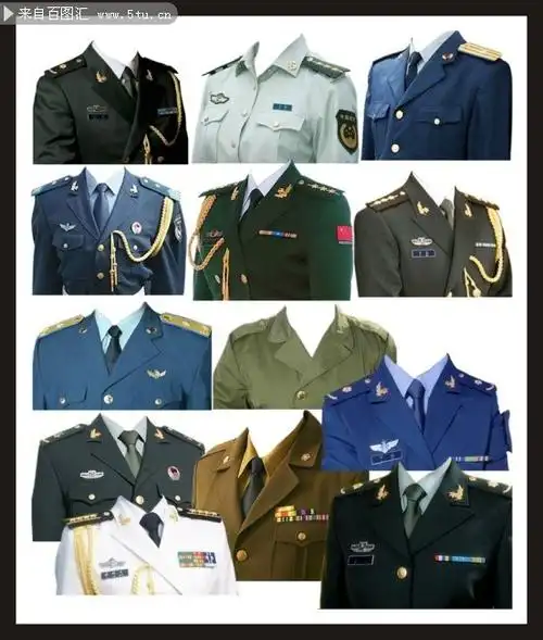 军装psd分层素材