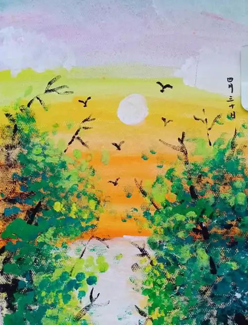 女儿的作品:水粉画,手工,儿童画. - 抖音