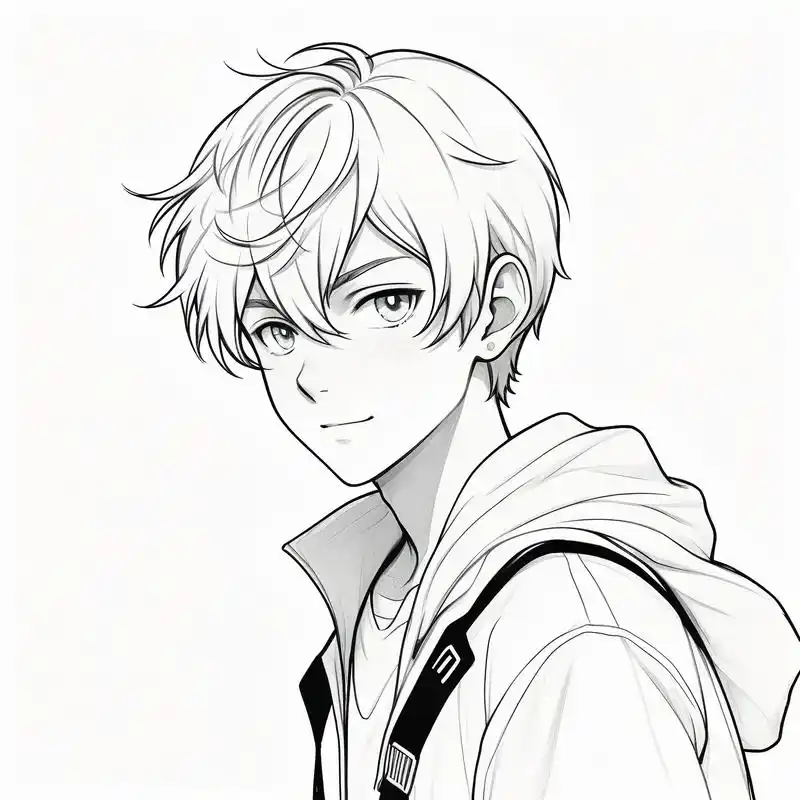 黑白素描男生头像,酷炫又神秘97 黑白素描风格的男生头像来啦!