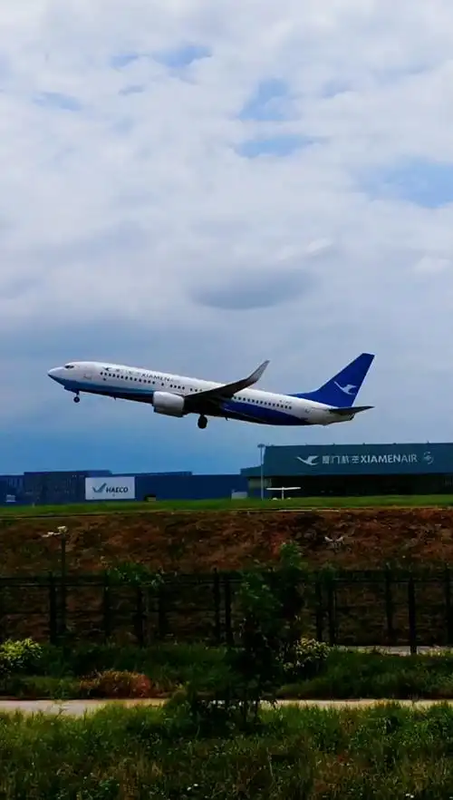 飞机#厦门航空起飞瞬间