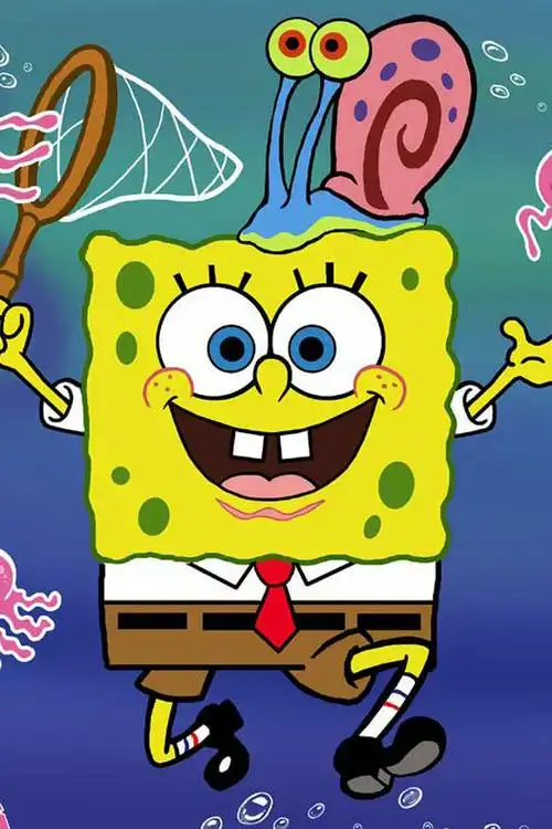 可爱卡通图片海绵宝宝搞怪手机壁纸