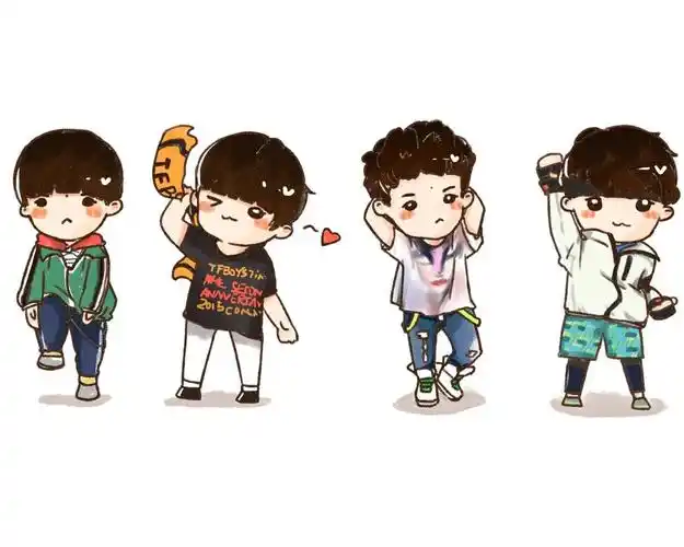 tfboys易烊千玺饭绘漫画合辑搞笑壁纸 可爱萌头像 二次元美男灵感来源