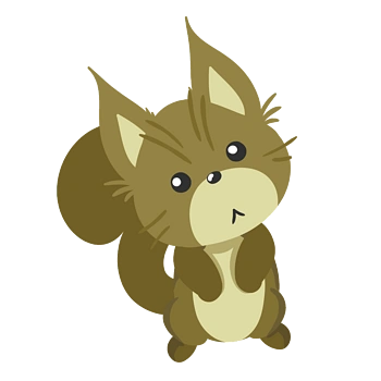 矢量卡通呆萌小松鼠