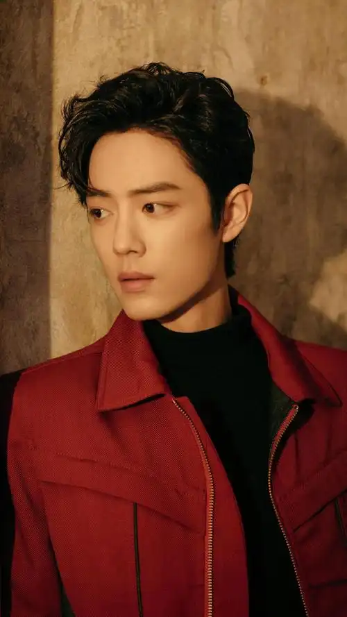 肖战夹克衫时尚酷炫写真