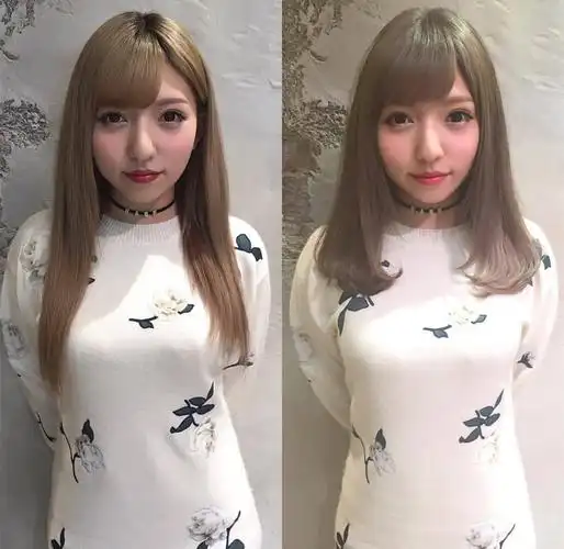 女神离子烫内扣效果图 真的很减龄