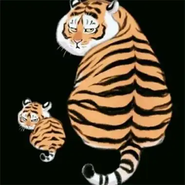 小老虎手绘q版可爱头像超萌小老虎卡通微信头像大全