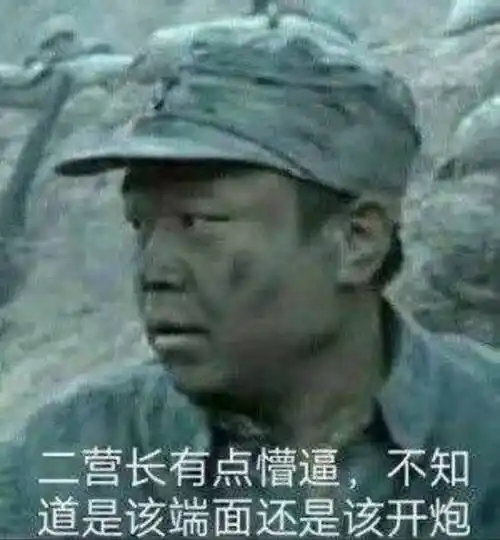 二营长有点懵逼,不知道是该端面还是该开炮