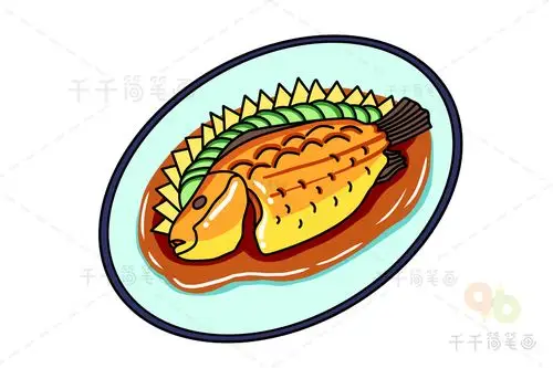 安徽合肥包公鱼简笔画