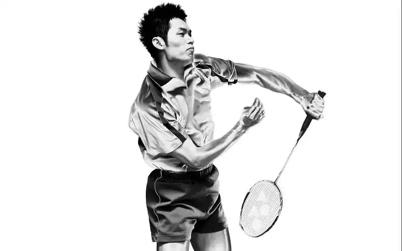 林丹黑白运动写真图片桌面壁纸高清大图预览1920x1200_体育壁纸下载