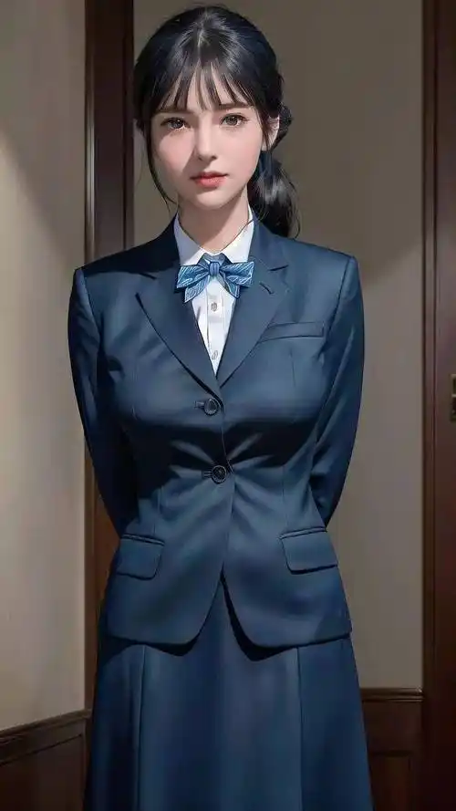 长发女孩的全身照_照片_金发_活力