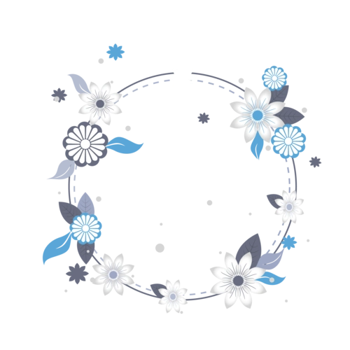 简约唯美清新花朵边框图片