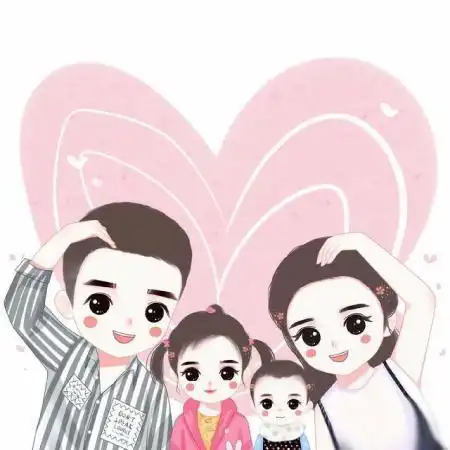 一家四口卡通头像一家四口卡通头像超萌一儿一女图片