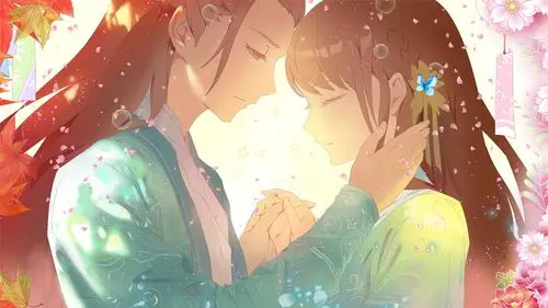 二次元卡通情侣高清桌面壁纸