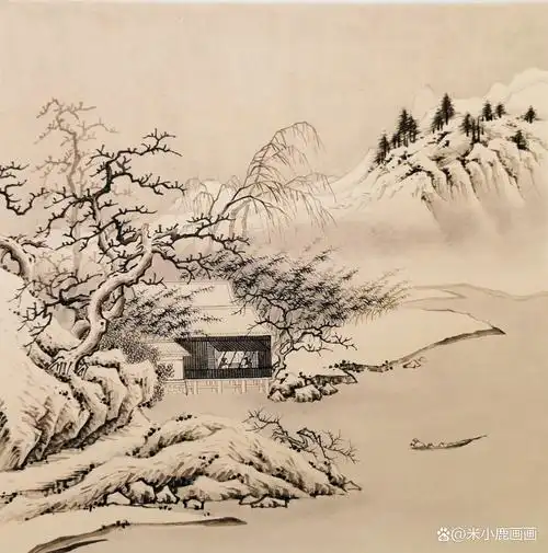 小鹿老师临夏圭雪堂客话图高清步骤图