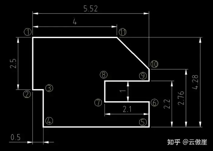 autocad绘图练习题之直线练习1