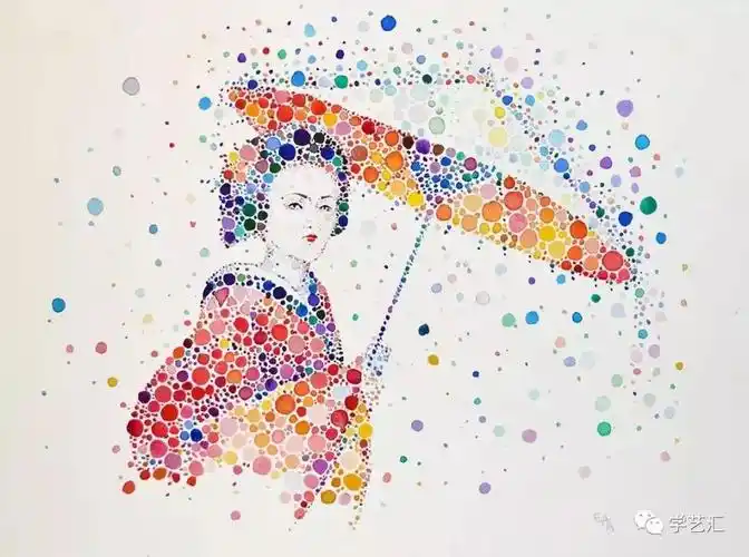 点点画有趣的水彩画法