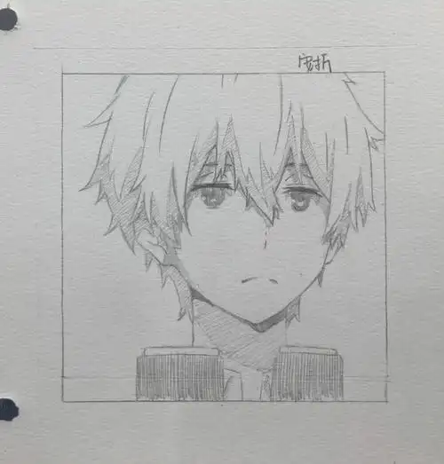 折木奉太郎绘画过程