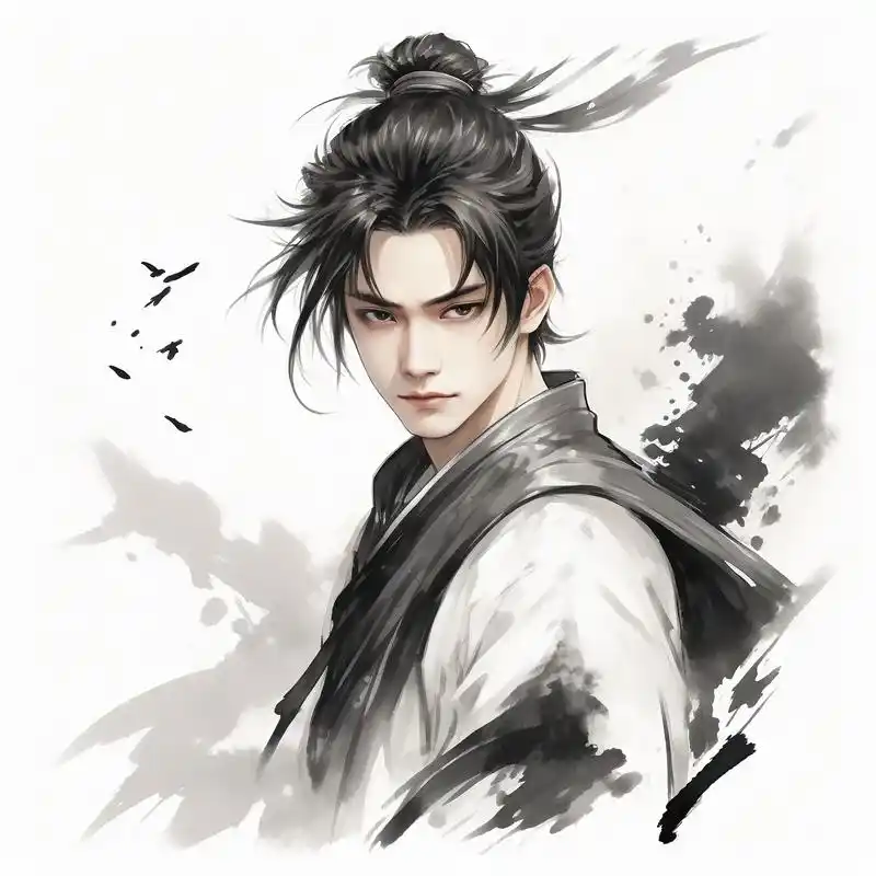 水墨男生头像,尽显江湖侠气9215