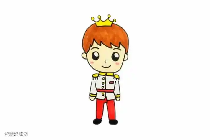 可爱的王子简笔画教程