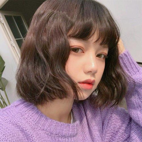 假发女短发玉米烫羊毛卷网红泡面头蓬松圆脸短卷发自然少女全头套