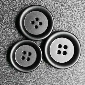 高档树脂四眼黑色纽扣大衣风衣 span class=h>扣子 /span>男女通用