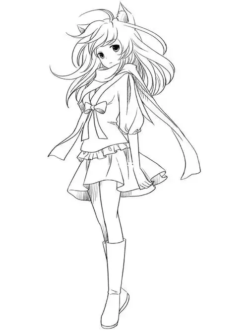 1000 二次元少女线稿素材|临摹太简单了!