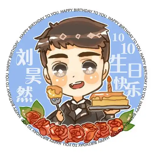 刘昊然#【角色版生日头像 无水印】六元吧出品生日q版头像啦[噢耶]从