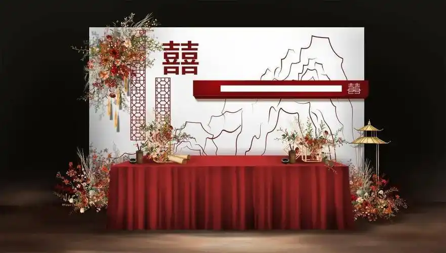 水蓝色新中式婚礼设计迎宾区仪式区7.银灰撞色婚礼设计迎宾区仪式区6.