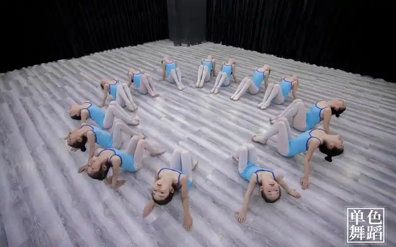 单色舞蹈少儿中国舞初级班基本功腿组合展示