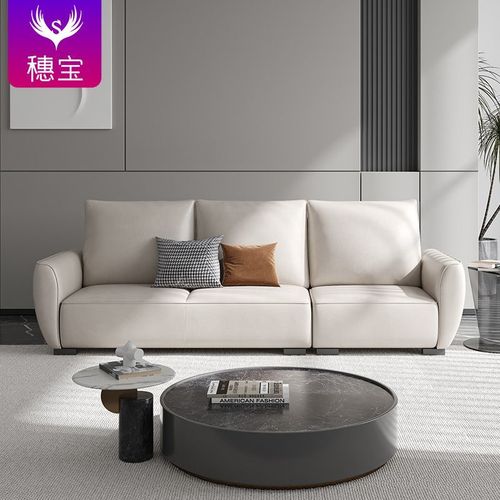 穗宝轻奢简约中小户型直排环保进口实木防水防污科技布沙发 可纳