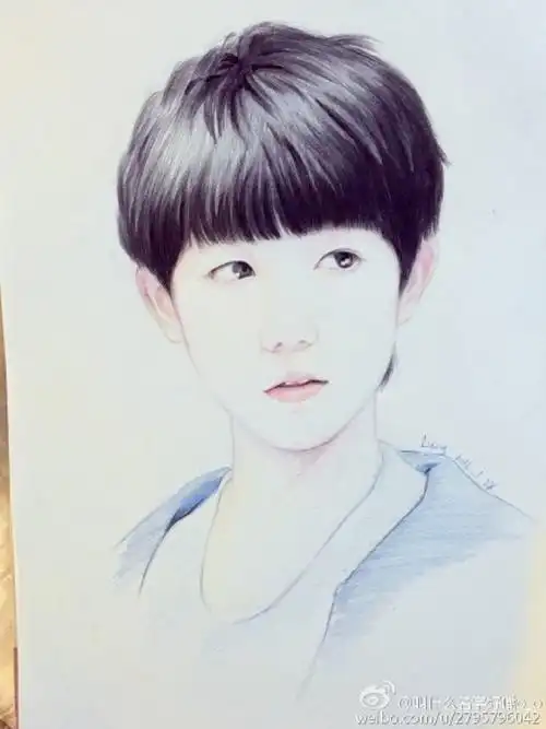 自己的爱豆自己画#王源#真好看呢 cr: 叫什么名字好嘞o_o