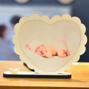 大韩水晶摆台亚米奇相框木版画制作桌摆烤瓷儿童宝宝婚纱照片定制