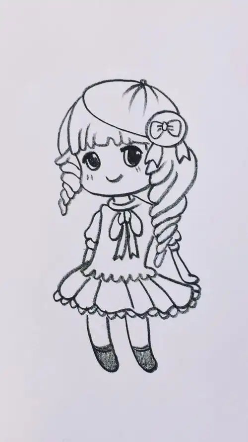 如何画美女小公主简笔画