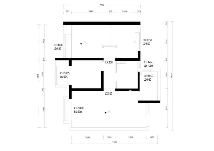 格调榴园90平米奶油风格装修设计效果图