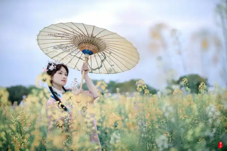 番禺海傍水乡油菜花人像拍摄(2)