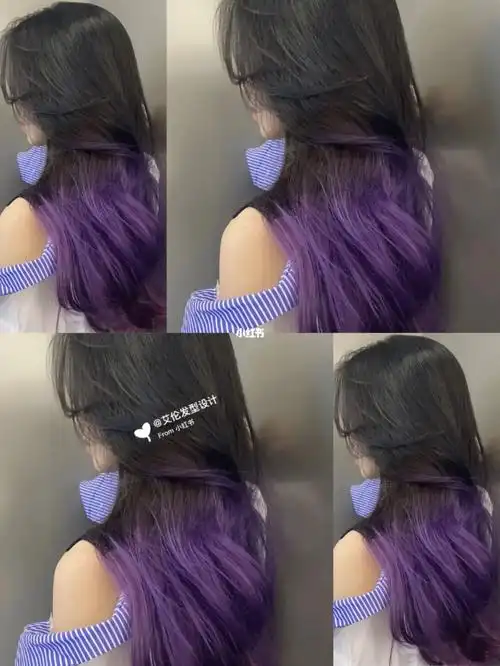2022想酷一点又想仙女一点,【紫灰色发尾染】满足你78|||"发尾染"