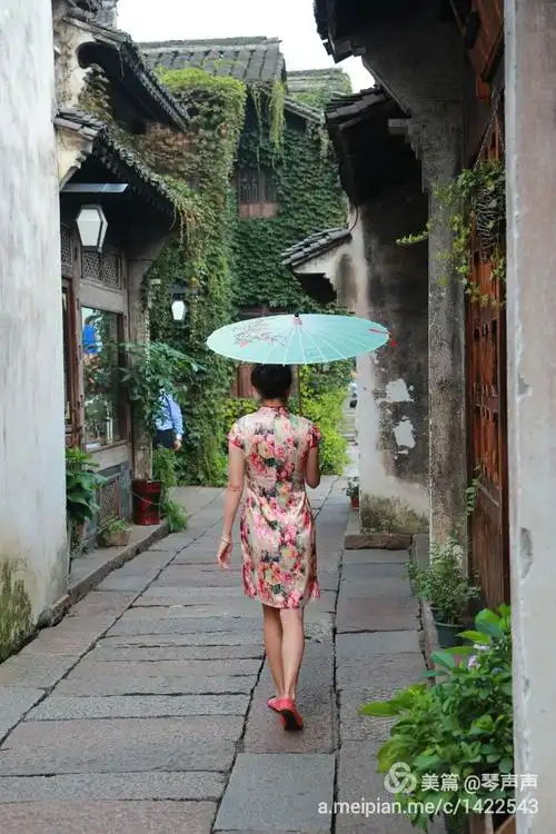行走在芳菲的流年里,身着旗袍的女子,永远是一道靓丽的风景