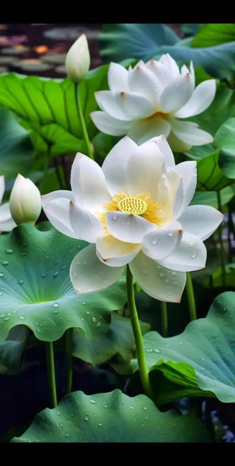 图文伙伴计划 白色莲花,纯白无暇,一尘不染,还有其他颜色的 - 抖音