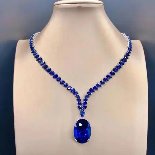 grs6073ct斯里兰卡皇家蓝蓝宝石项链奢