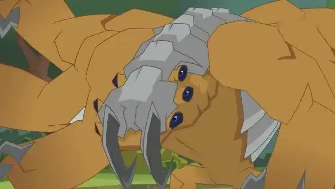 《兽王争锋》泰羽组合金刚灵丝兽和帕姆金属性灵兽对战