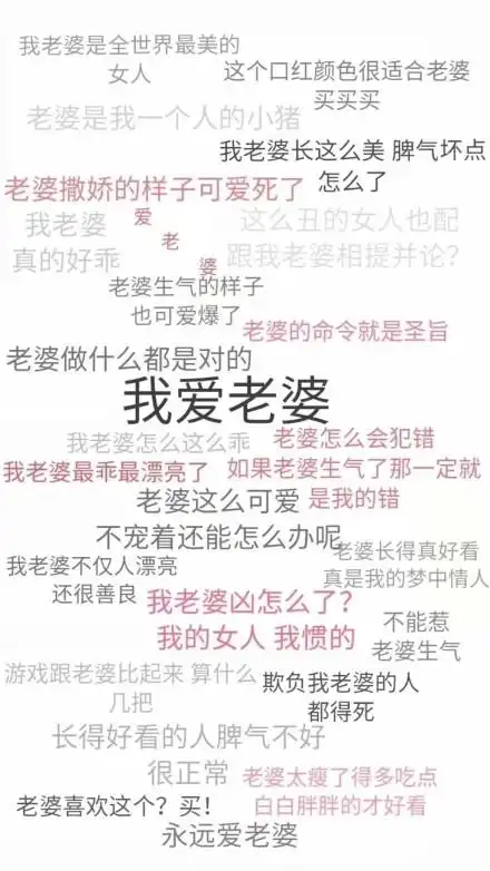 我老婆是全世界最美的女人 - 纯文字手机壁纸合集 67_壁纸_壁纸表情