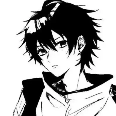 高级不常见的黑白日系动漫男头_男生头像_美头网