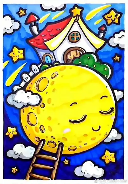 手工作品图片大全,手工作品图片大全简单(创意手工制作 线描 马克笔