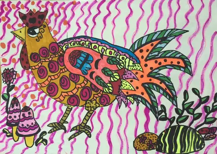 彩色装饰线描画,我们一起装饰生活