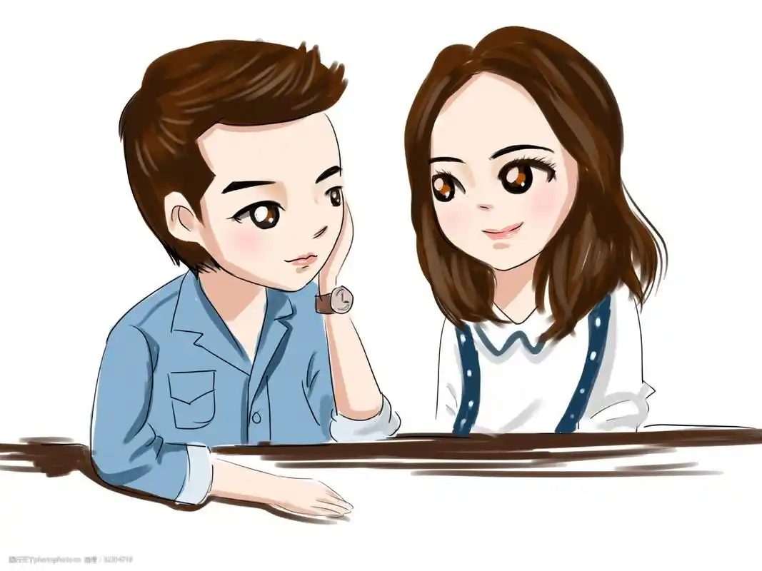 520情人节情侣对视 520情人节 恩爱 情侣 对视 青春 年轻 时尚 卡通