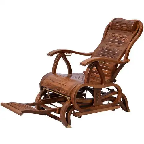 懒人午睡红木午休躺椅鸡翅木实木摇椅