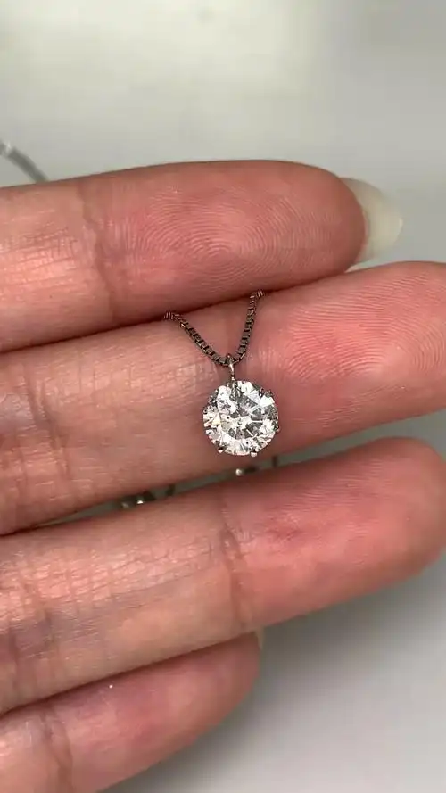 特价1克拉钻石吊坠最经典的6爪镶嵌fi