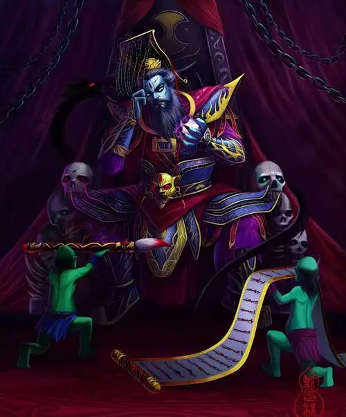 记载,后土娘娘在地府设立了酆都大帝之职,任期3000年,执掌五方鬼帝